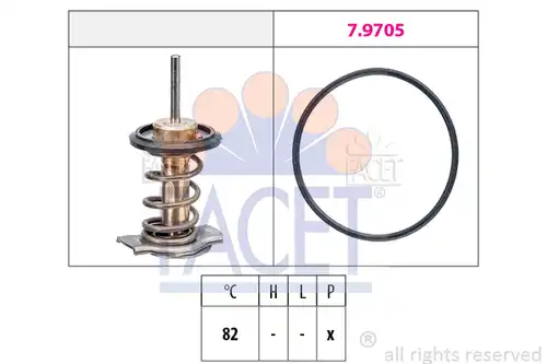 термостат, охладителна течност FACET 7.7951