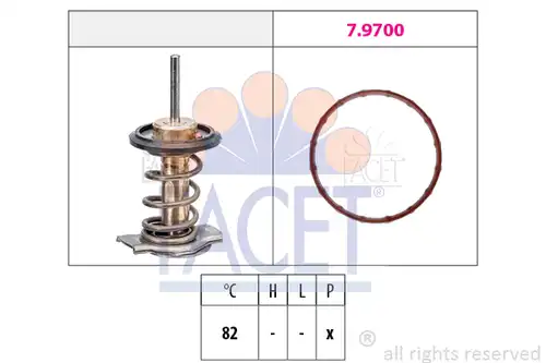 термостат, охладителна течност FACET 7.7998