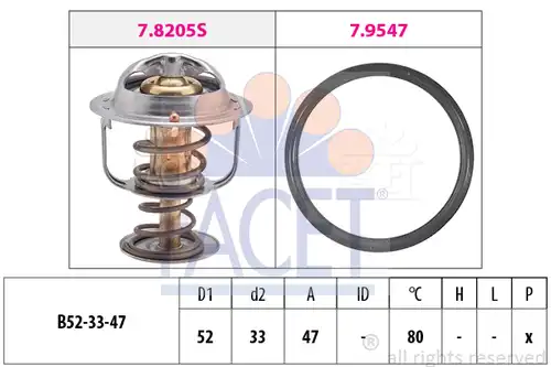 термостат, охладителна течност FACET 7.8205