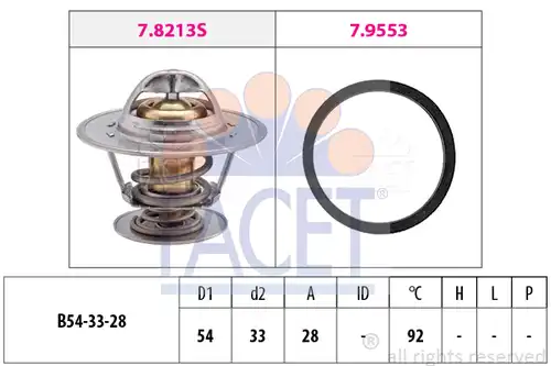 термостат, охладителна течност FACET 7.8213