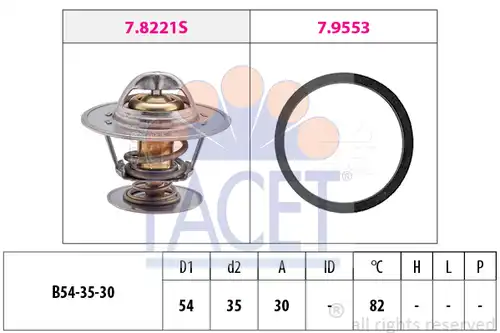 термостат, охладителна течност FACET 7.8221