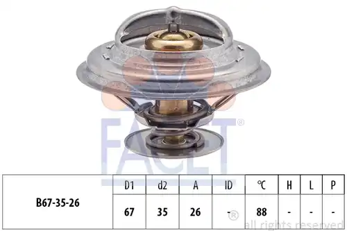 термостат, охладителна течност FACET 7.8258S