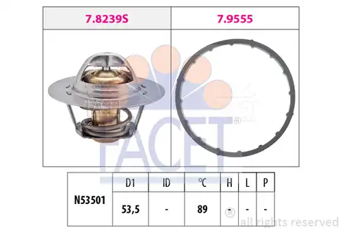 термостат, охладителна течност FACET 7.8291
