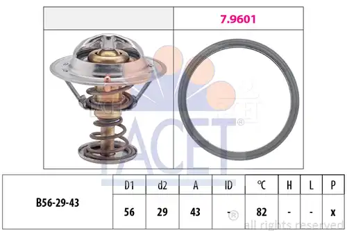 термостат, охладителна течност FACET 7.8339