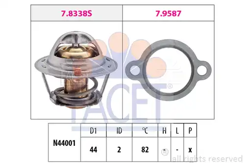 термостат, охладителна течност FACET 7.8368