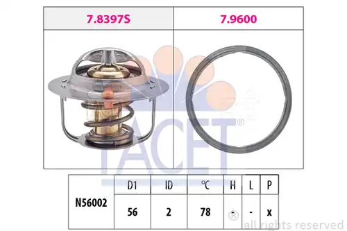 термостат, охладителна течност FACET 7.8397