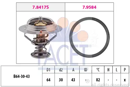 термостат, охладителна течност FACET 7.8417