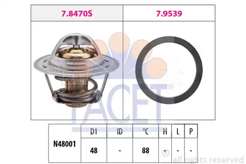 термостат, охладителна течност FACET 7.8470