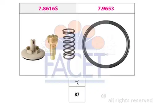 термостат, охладителна течност FACET 7.8616