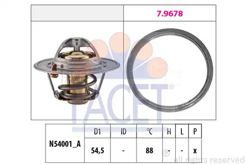 термостат, охладителна течност FACET 7.8787