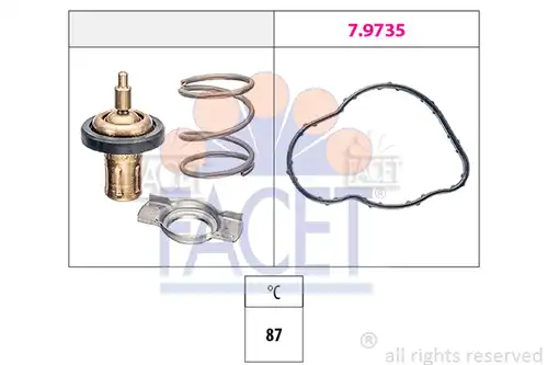 термостат, охладителна течност FACET 7.8930