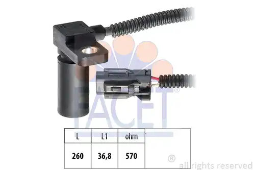 Датчик обороти, авт. скоростна кутия FACET 9.0232