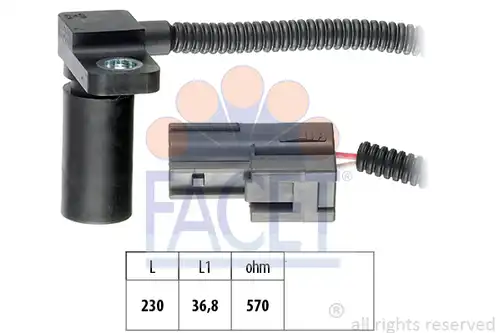 Датчик обороти, авт. скоростна кутия FACET 9.0233