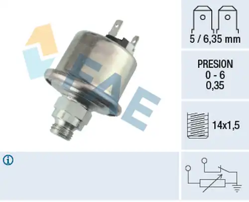 датчик, налягане на маслото FAE 14910
