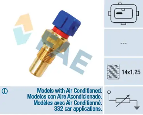 датчик, температура на охладителната течност FAE 32290