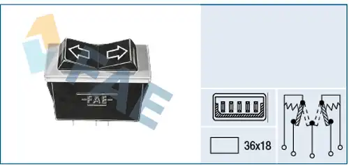 ключ(бутон), стъклоповдигане FAE 62540