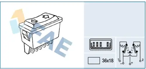 ключ(бутон), стъклоповдигане FAE 62600