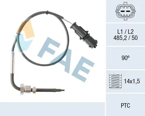 датчик, температура на изгорелите газове FAE 68080