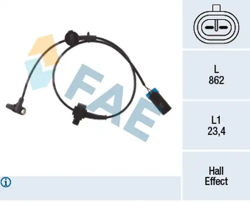 датчик, обороти на колелото FAE 78492