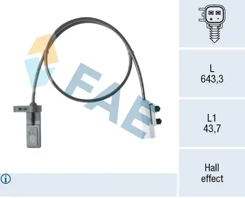 датчик, обороти на колелото FAE 78673