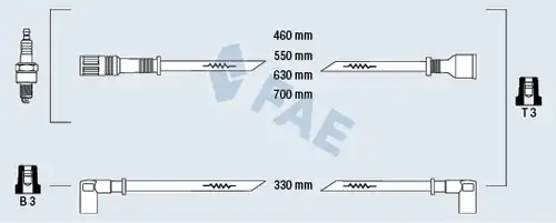 комплект запалителеи кабели FAE 83040