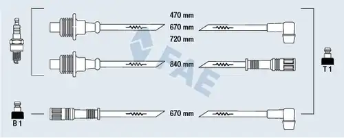 комплект запалителеи кабели FAE 83320