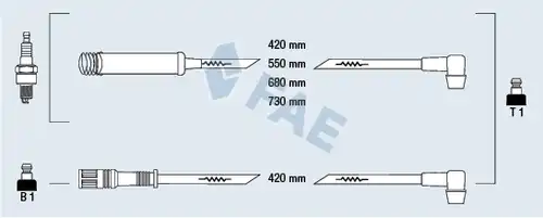 комплект запалителеи кабели FAE 83560