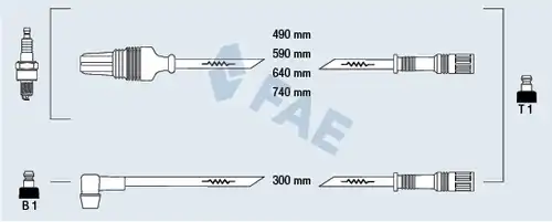комплект запалителеи кабели FAE 83650