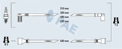 комплект запалителеи кабели FAE 83900