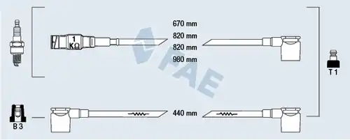 комплект запалителеи кабели FAE 83990