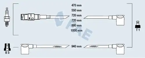 комплект запалителеи кабели FAE 85050