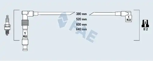 комплект запалителеи кабели FAE 85080