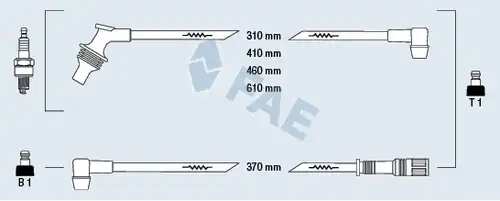 комплект запалителеи кабели FAE 85210