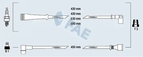 комплект запалителеи кабели FAE 85220