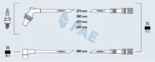 комплект запалителеи кабели FAE 85260