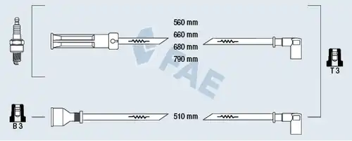 комплект запалителеи кабели FAE 85350