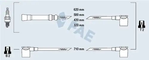 комплект запалителеи кабели FAE 85440