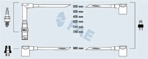 комплект запалителеи кабели FAE 85500