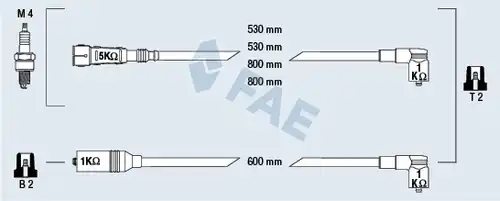 комплект запалителеи кабели FAE 85694