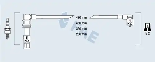 комплект запалителеи кабели FAE 85696