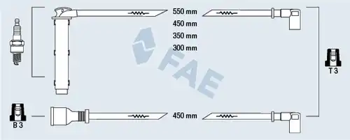 комплект запалителеи кабели FAE 85765