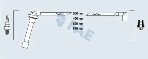 комплект запалителеи кабели FAE 85821