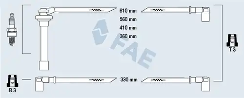 комплект запалителеи кабели FAE 85840