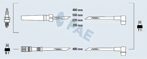 комплект запалителеи кабели FAE 85970