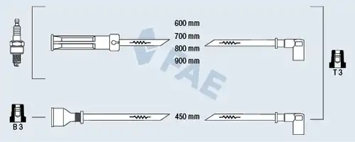 комплект запалителеи кабели FAE 86030