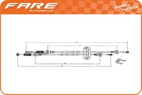 въжен механизъм, ръчна трансмисия FARE-MX 29609