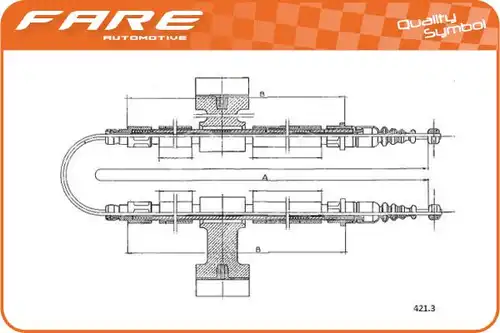 жило за ръчна спирачка FARE SA 18377