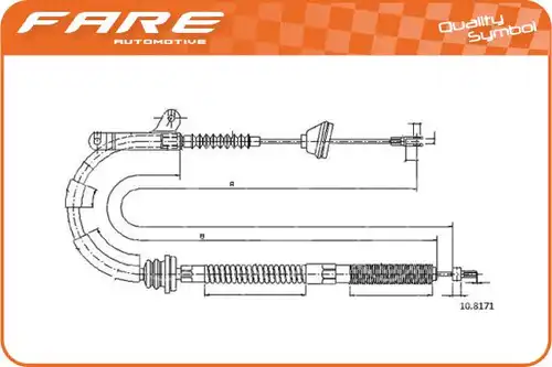 жило за ръчна спирачка FARE SA 19192
