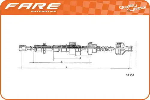 въжен механизъм, задействане на съединителя FARE SA 24641