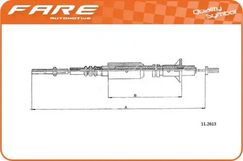 въжен механизъм, задействане на съединителя FARE SA 24732